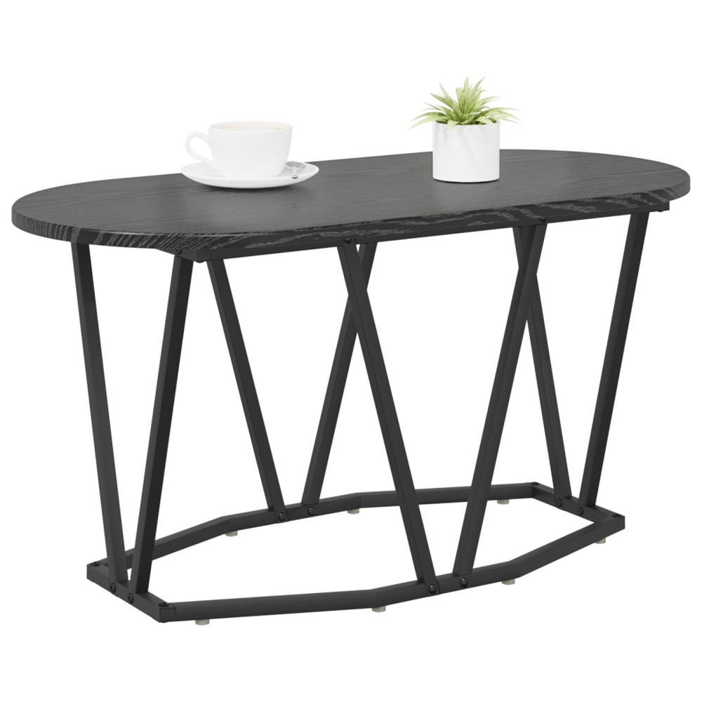 Produktbild för Kaffeebord Svart Ek 80 x 40 x 40.5 cm