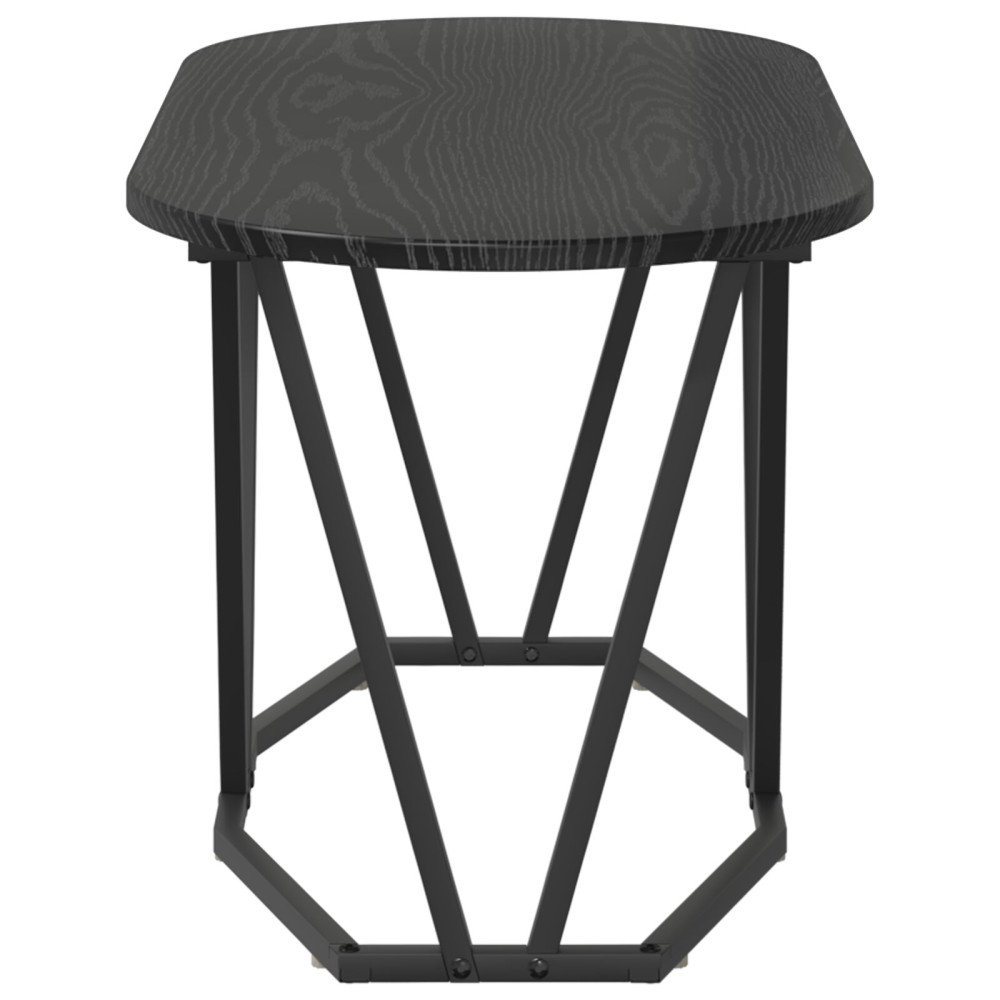 Produktbild för Kaffeebord Svart Ek 80 x 40 x 40.5 cm