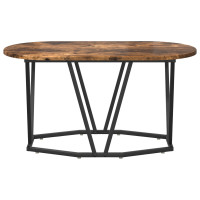 Produktbild för Kaffeebord Rökt ek 80 x 40 x 40.5 cm