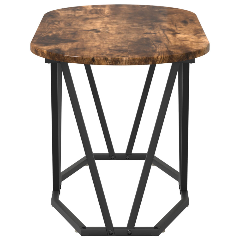 Produktbild för Kaffeebord Rökt ek 80 x 40 x 40.5 cm