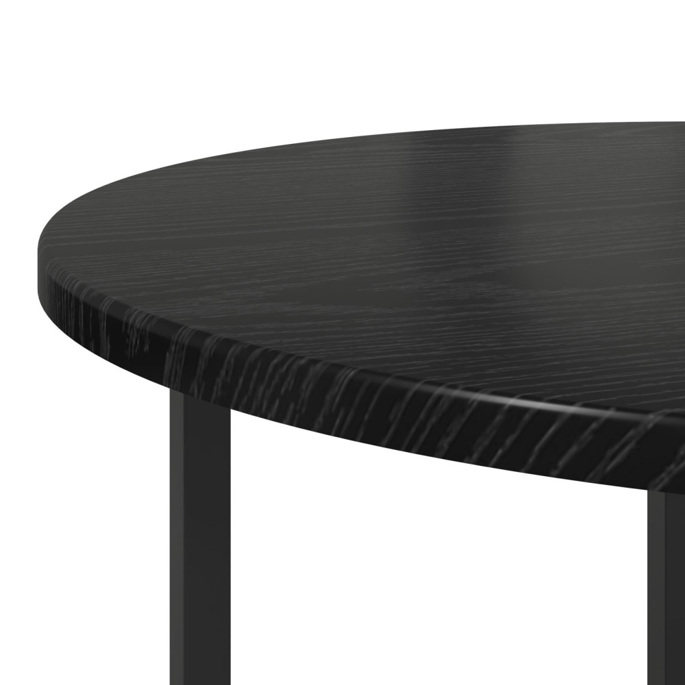 Produktbild för Sidobordsset 2 pcs Svart Ek