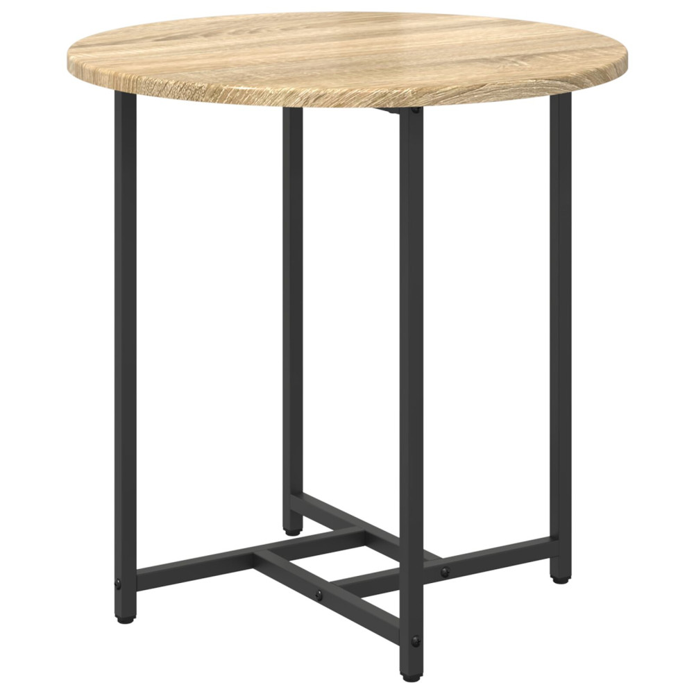 Produktbild för Sidobordsset 2 pcs Sonoma Ek och Svart