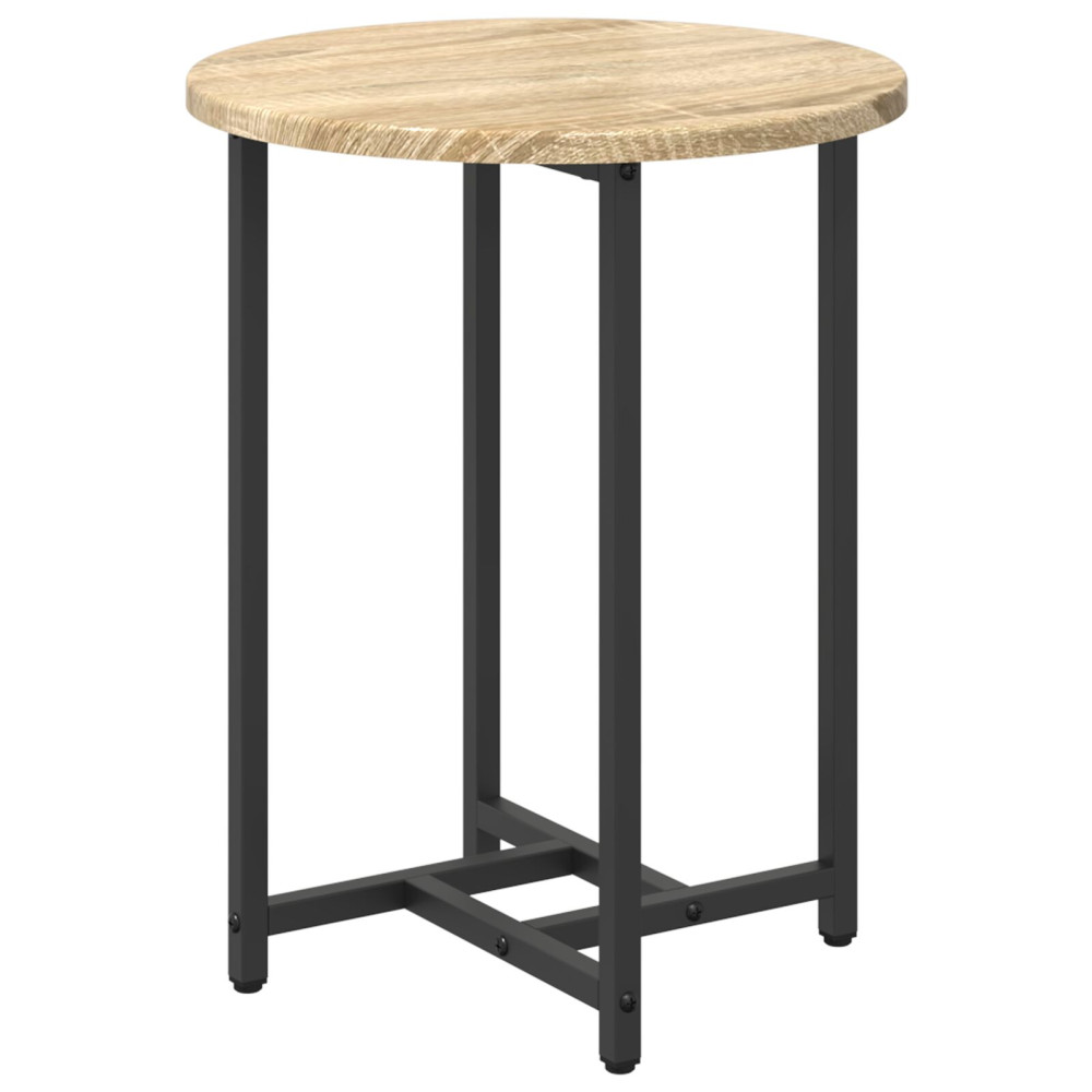 Produktbild för Sidobordsset 2 pcs Sonoma Ek och Svart