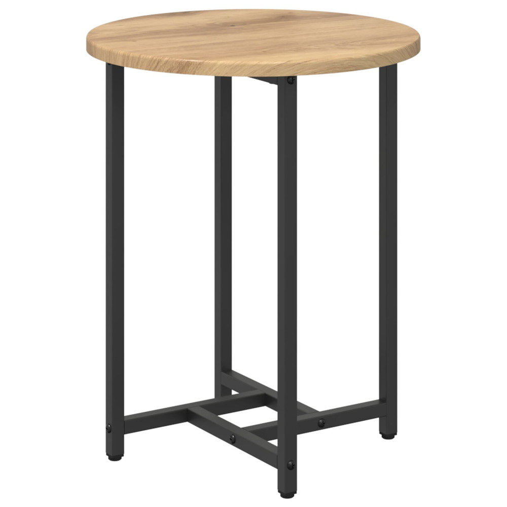 Produktbild för Sidobordsset 2 pcs Artisan Ek och Svart