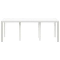 Produktbild för Trädgårdsbord Vit 200 x 100 x 73 cm konstrotting