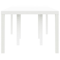 Produktbild för Trädgårdsbord Vit 200 x 100 x 73 cm konstrotting
