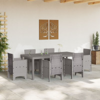 Produktbild för Trädgårdsbord Ljusgrå 200 x 100 x 73 cm konstrotting