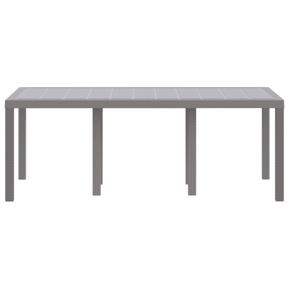 Produktbild för Trädgårdsbord Ljusgrå 200 x 100 x 73 cm konstrotting