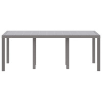 Produktbild för Trädgårdsbord Ljusgrå 200 x 100 x 73 cm konstrotting