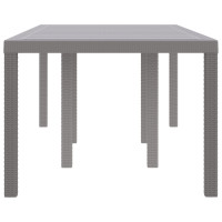 Produktbild för Trädgårdsbord Ljusgrå 200 x 100 x 73 cm konstrotting