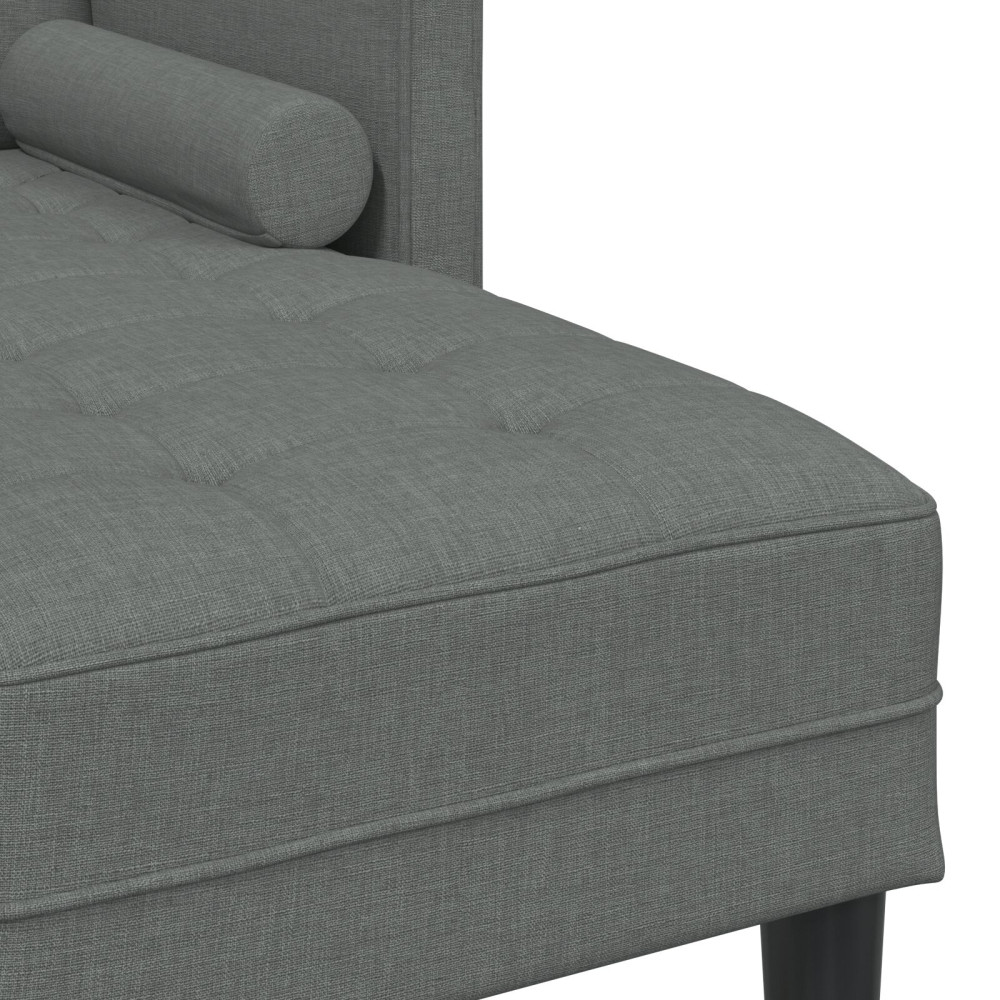 Produktbild för Soffset med kudde 2 pcs Mörkgrå Polyester