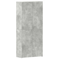 Produktbild för Skoskåp med hylla Grå 80 x 35.5 x 180 cm Konstruerat trä
