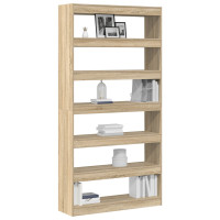 Produktbild för Bokskåp Sonoma-ek 100 x 30 x 198 cm Konstruerat trä