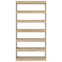 Produktbild för Bokskåp Sonoma-ek 100 x 30 x 198 cm Konstruerat trä