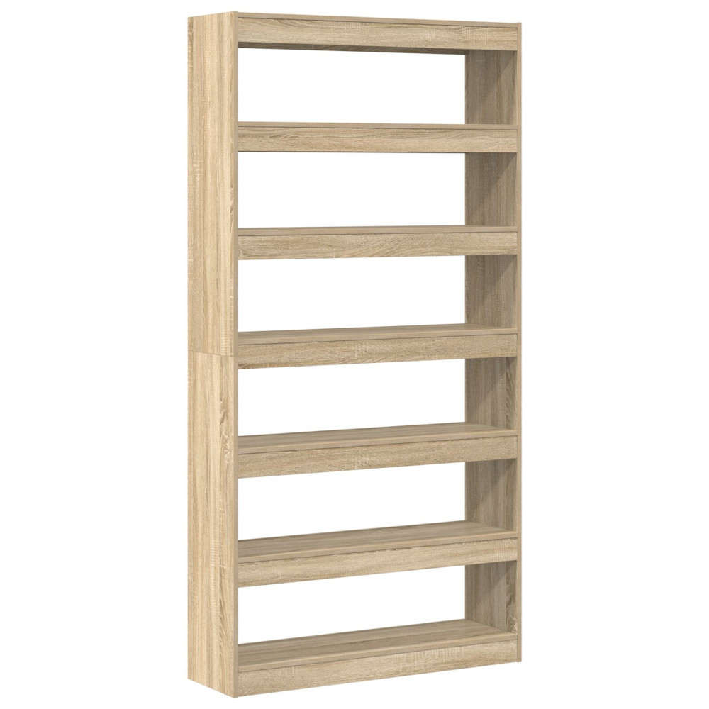 Produktbild för Bokskåp Sonoma-ek 100 x 30 x 198 cm Konstruerat trä