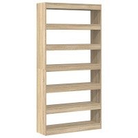 Produktbild för Bokskåp Sonoma-ek 100 x 30 x 198 cm Konstruerat trä