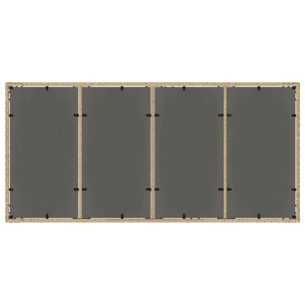 Produktbild för Trädgårdsmöbelset 7 pcs Beige konstrotting