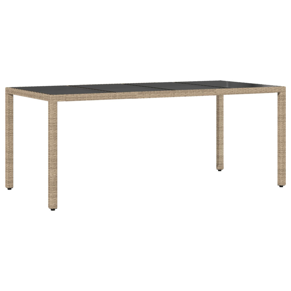 Produktbild för Trädgårdsmöbelset 9 pcs Beige konstrotting