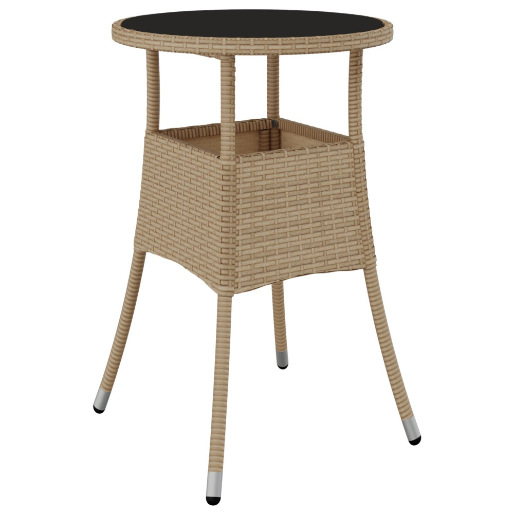 Produktbild för Trädgårdsmöbelset 5 pcs Beige konstrotting