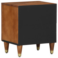 Produktbild för Sängbord med Dörr 2 pcs Honung brun 40 x 33 x 46 cm