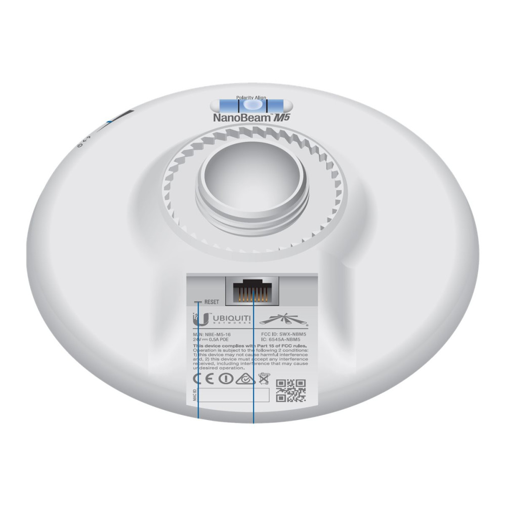 Produktbild för Ubiquiti Nanobeam M5-16 - trådlös brygga - Wi-Fi, AirMax