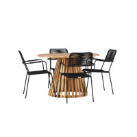 Produktbild för Lumpur Matbord med Lindos Stolarna