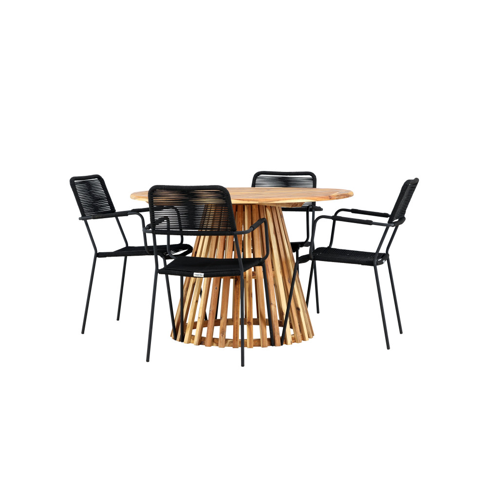 Produktbild för Lumpur Matbord med Lindos Stolarna