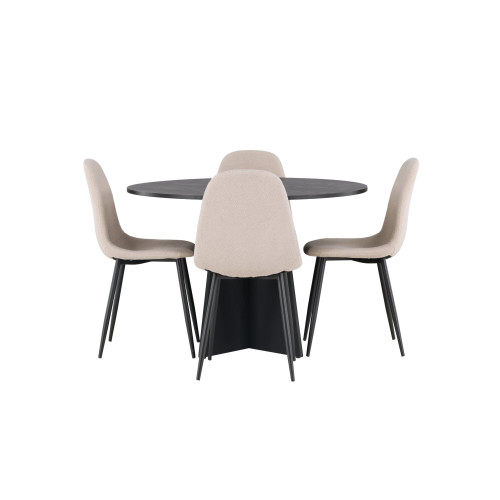 Venture Home Bootcut Matbord med Polar Stolarna