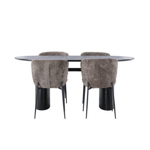 Venture Home Isolde Matbord med Modesto Stolarna