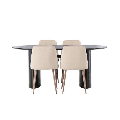 Venture Home Isolde Matbord med Night Stolarna