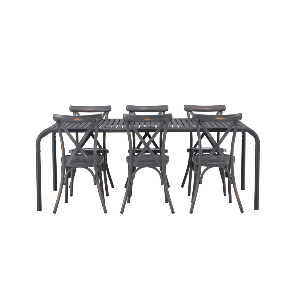 Produktbild för Borneo Matbord med Tablas Stolarna
