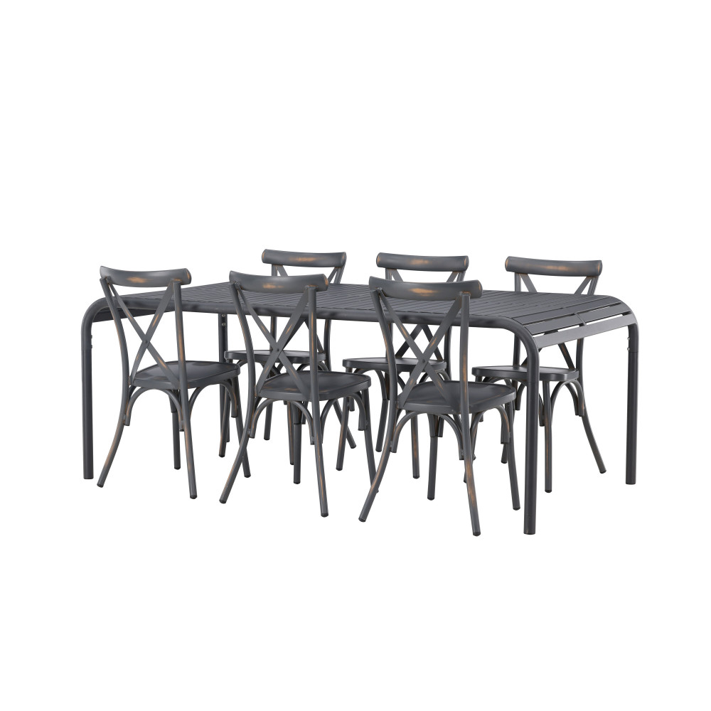 Produktbild för Borneo Matbord med Tablas Stolarna