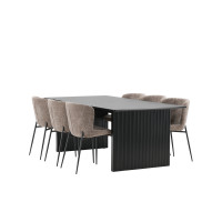 Produktbild för Vail Matbord med Modesto Stolarna