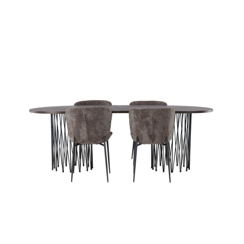 Venture Home Stone Matbord med Modesto Stolarna