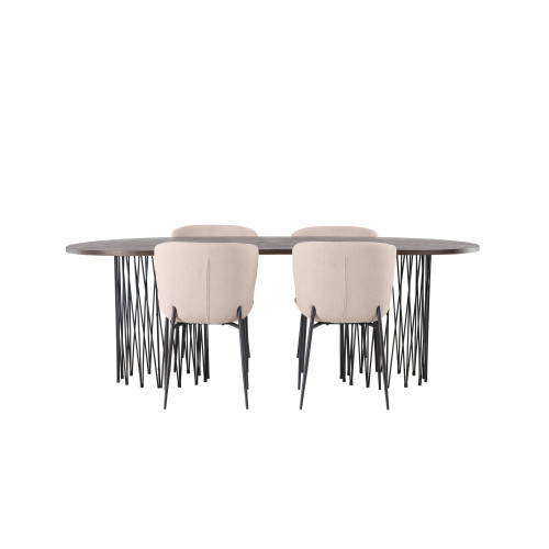 Venture Home Stone Matbord med Modesto Stolarna
