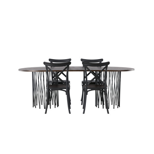 Venture Home Stone Matbord med Crosett Stolarna