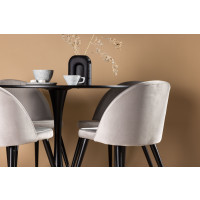 Produktbild för Glade Matbord med Velvet Stolarna
