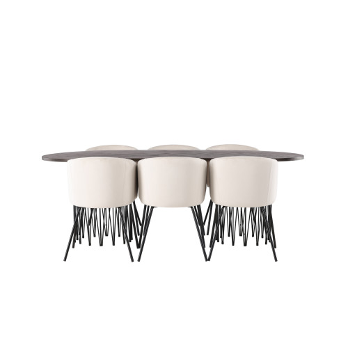 Venture Home Stone Matbord med Berit Stolarna