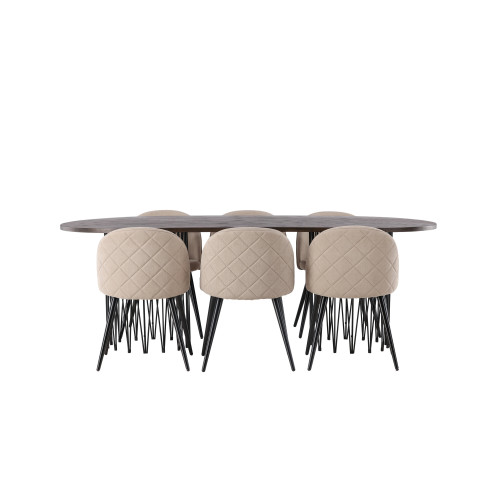Venture Home Stone Matbord med Velvet Stolarna