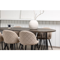 Produktbild för Stone Matbord med Velvet Stolarna