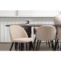 Produktbild för Stone Matbord med Velvet Stolarna