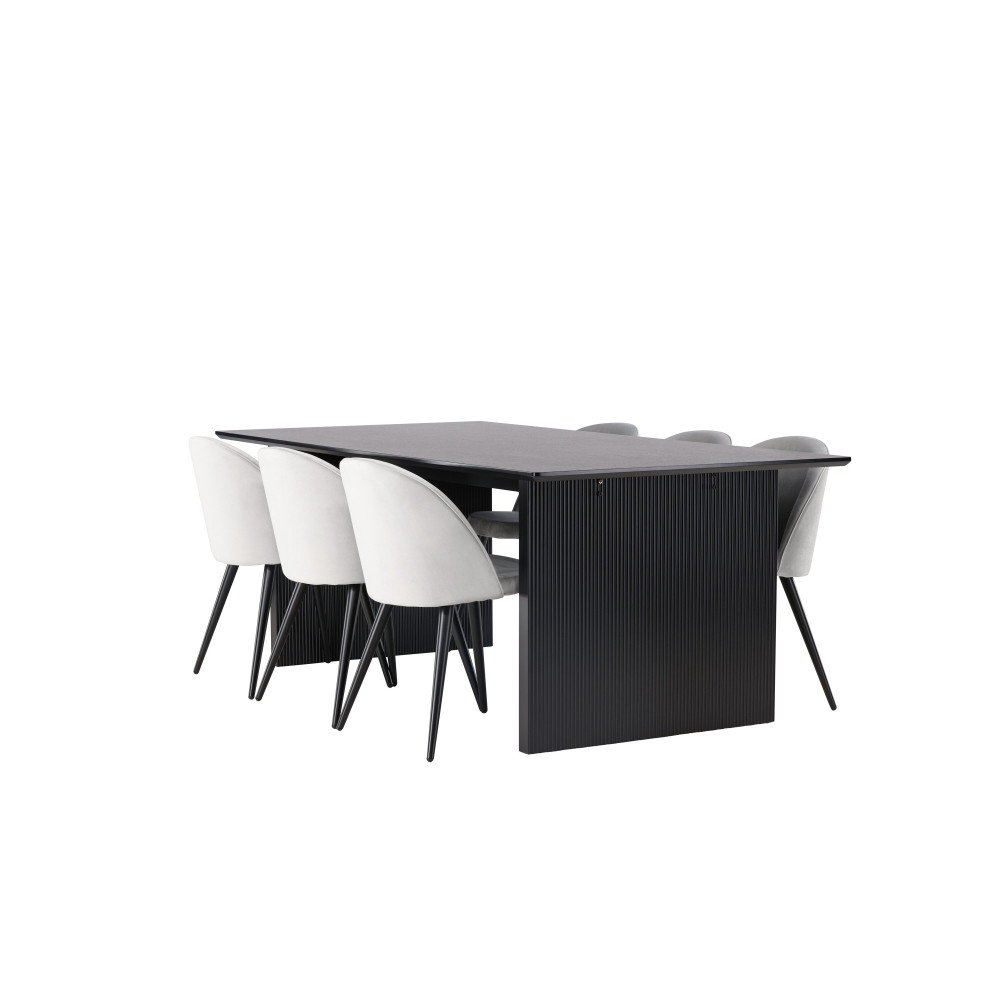 Produktbild för Vail Matbord med Velvet Stolarna