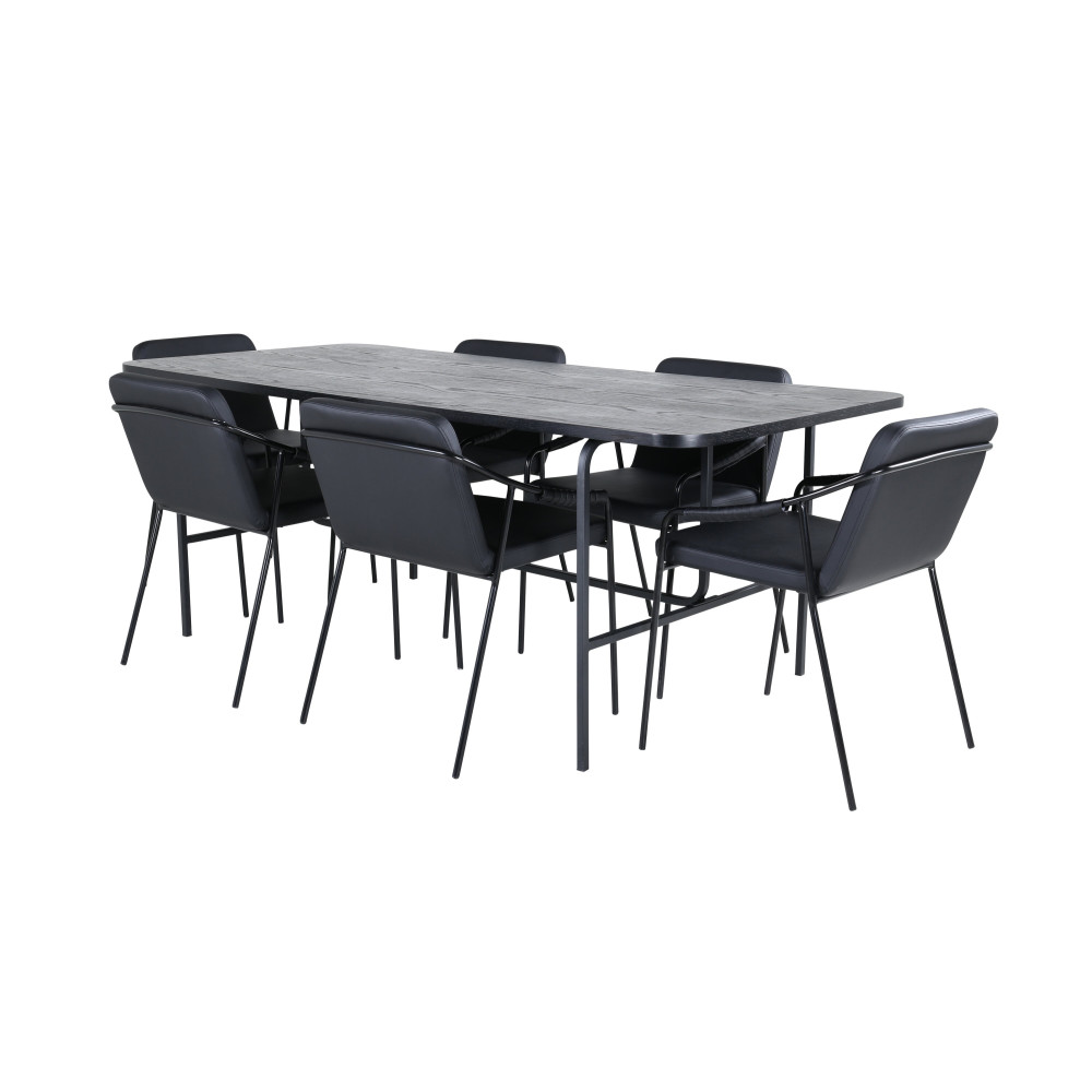 Produktbild för Uno Matbord med Tvist Stolarna