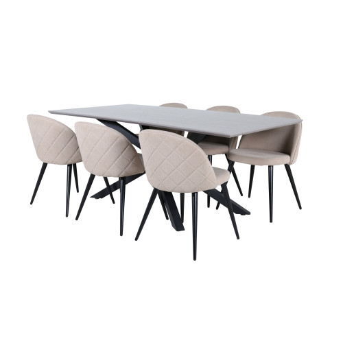 Venture Home Piazza Matbord med Velvet Stolarna