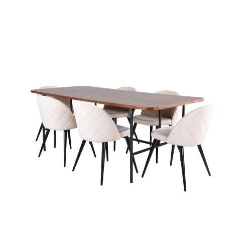 Venture Home Uno Matbord med Velvet Stolarna