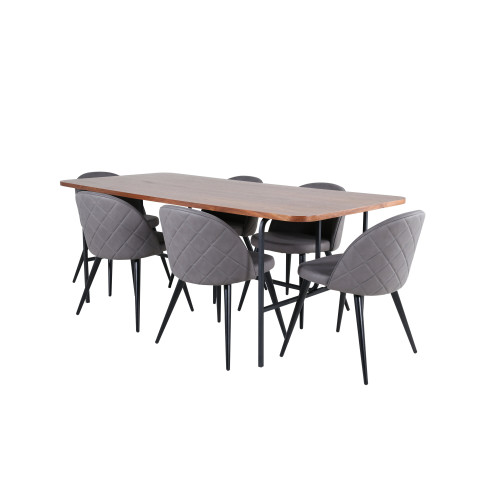 Venture Home Uno Matbord med Velvet Stolarna
