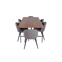 Produktbild för Uno Matbord med Velvet Stolarna
