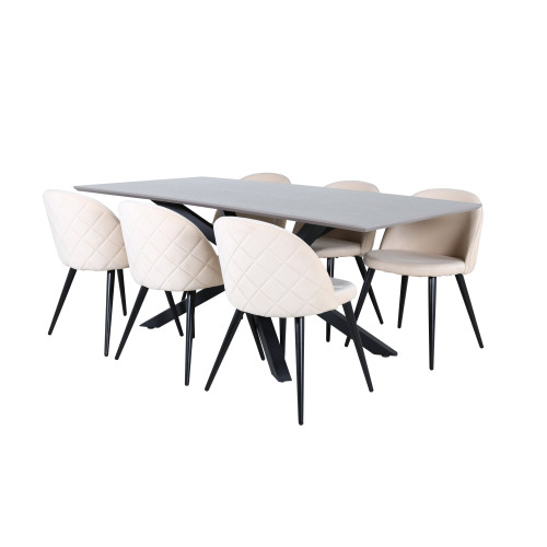 Venture Home Piazza Matbord med Velvet Stolarna