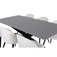 Produktbild för Piazza Matbord med Velvet Stolarna