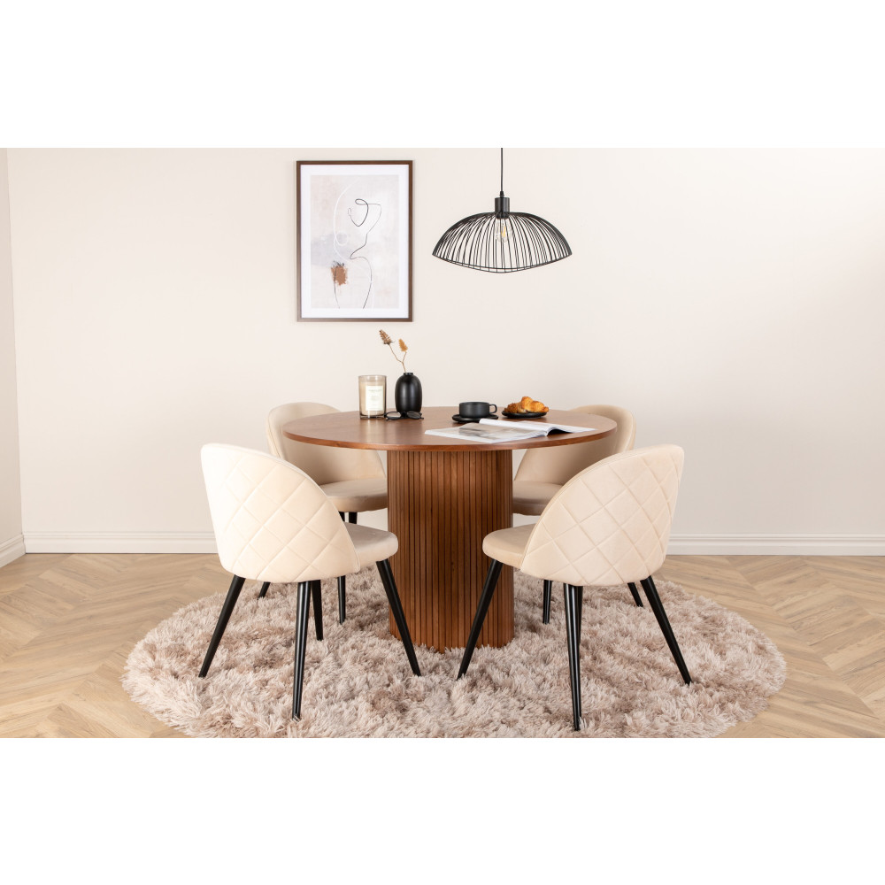 Produktbild för Bianca Matbord med Velvet Stolarna